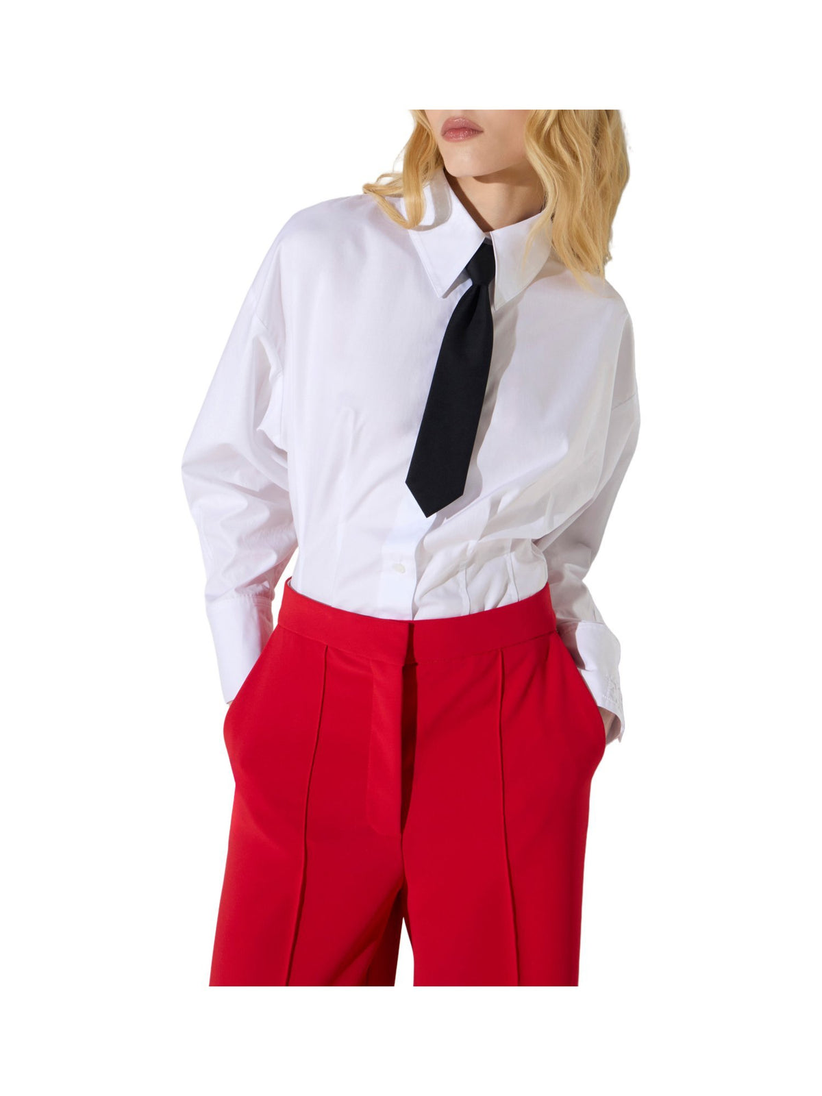 Camicia in popeline con cravattino