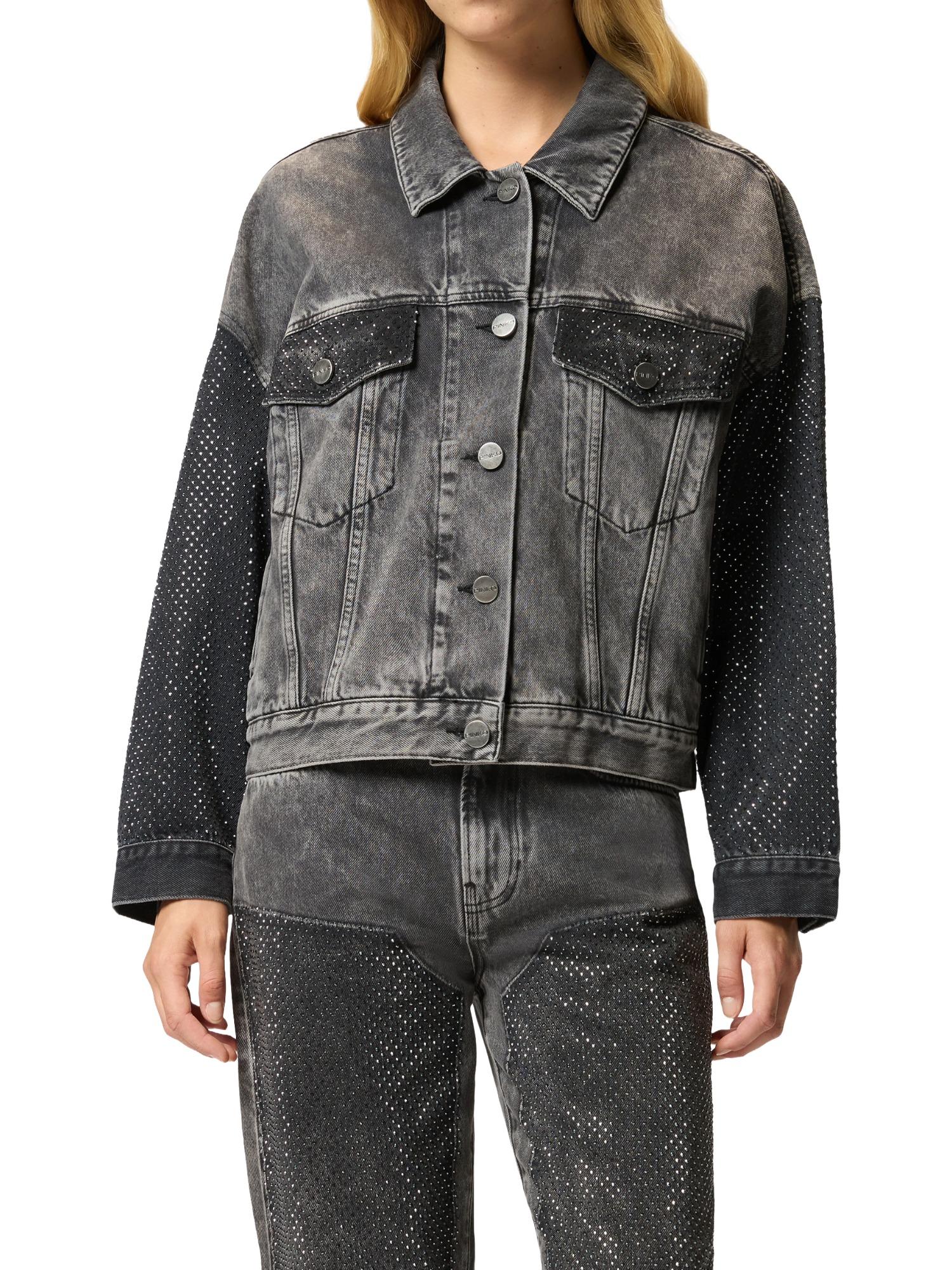 Pinko Giubbino di jeans con cristalli Gaborone