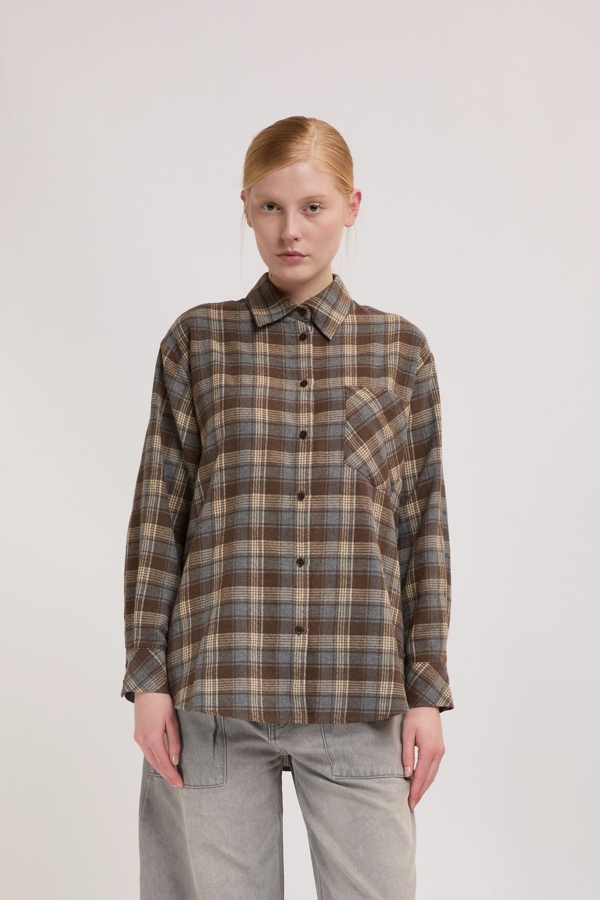 Camicia con Taschino Motivo a Quadri