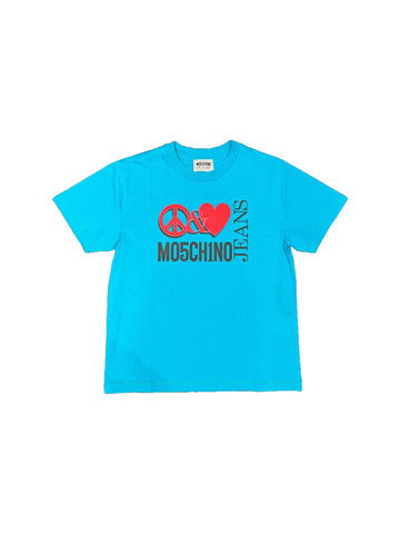 Moschino Jeans T-shirt con stampa Peace&Love