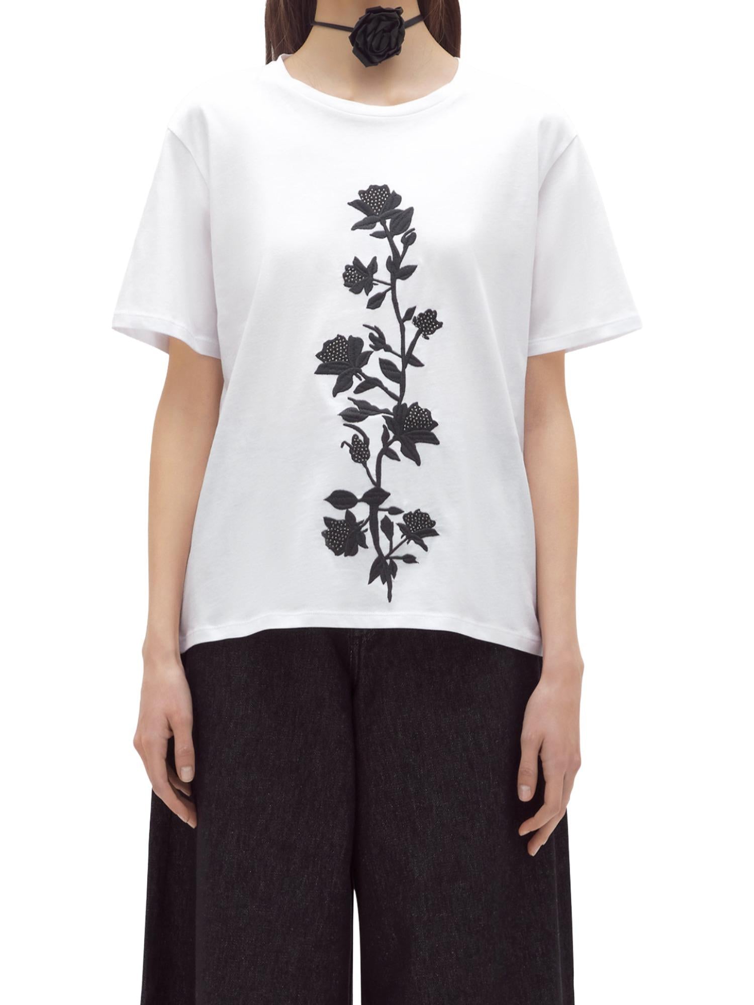 Blugirl T-shirt con ricamo floreale