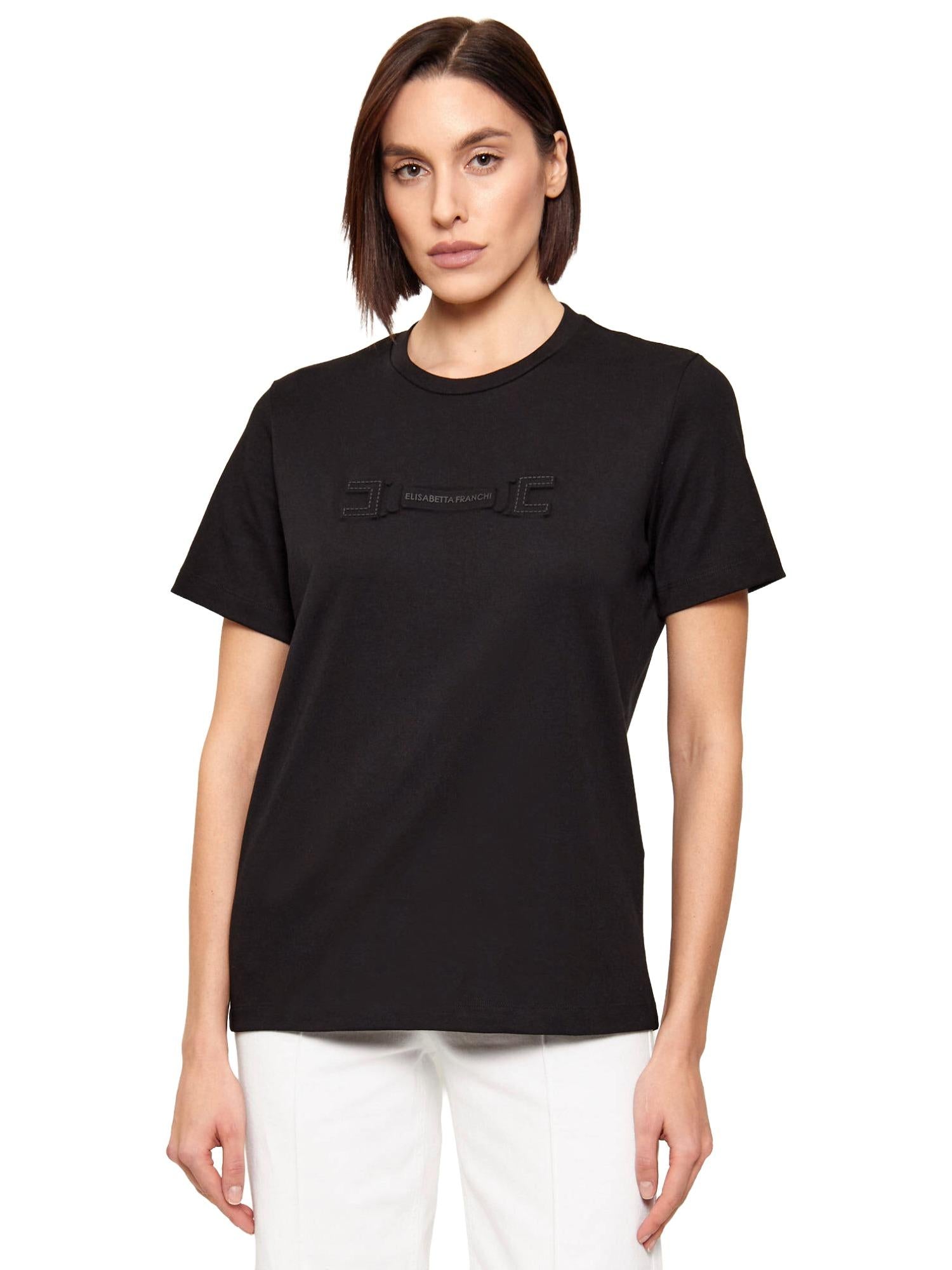 Elisabetta Franchi T-shirt con logo ricamato