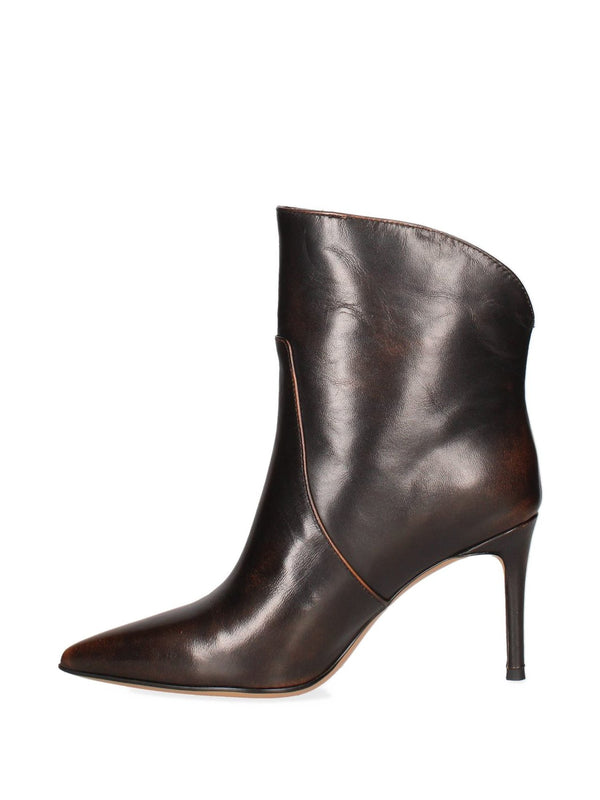 Stivaletto Effetto Vintage con Tacco Alto