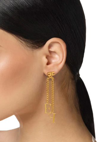 Elisabetta Franchi Orecchini con catena pendente