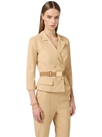 Elisabetta Franchi Giacca doppiopetto con cintura