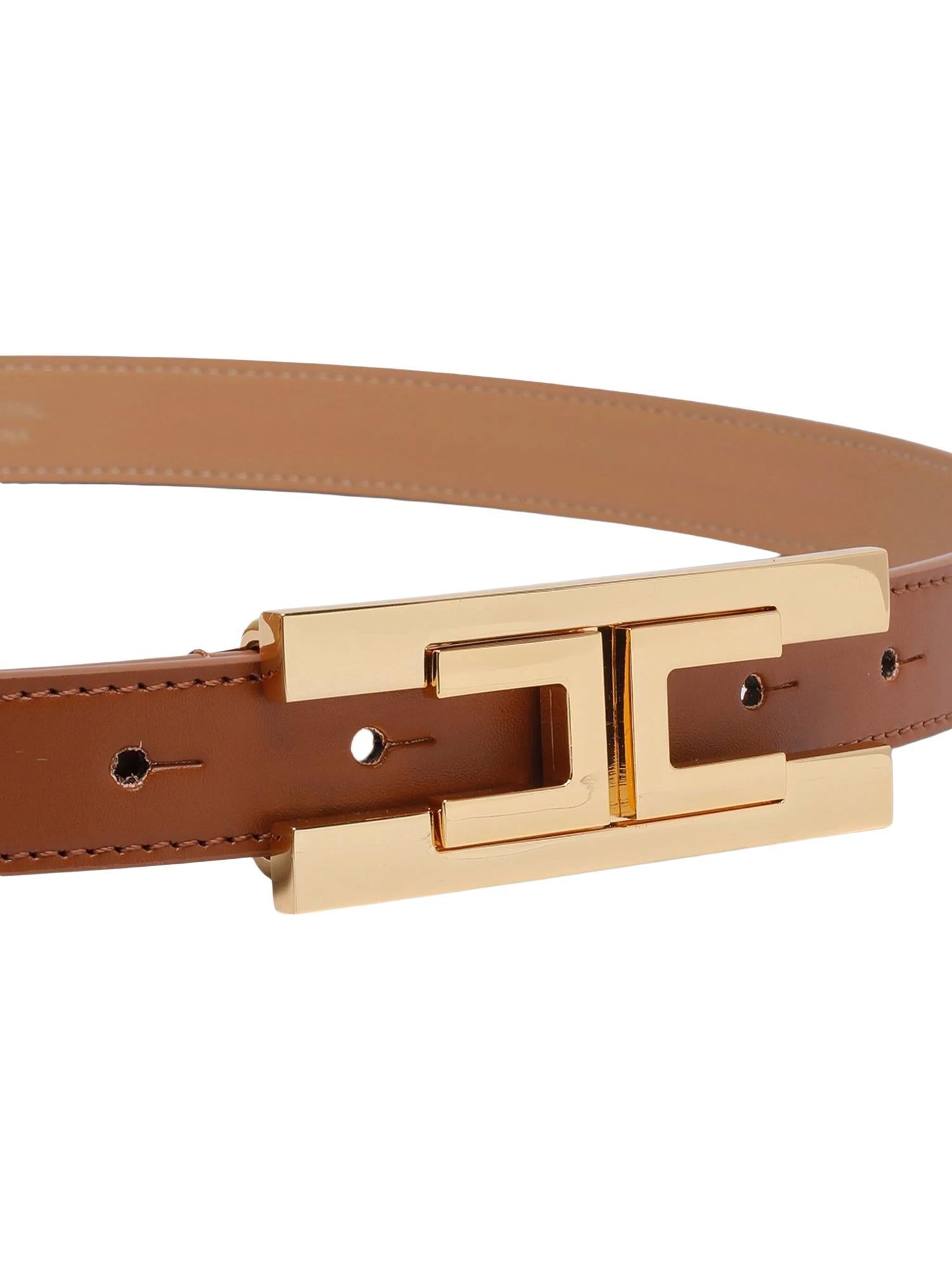 Elisabetta Franchi Cintura con doppio logo 2 cm