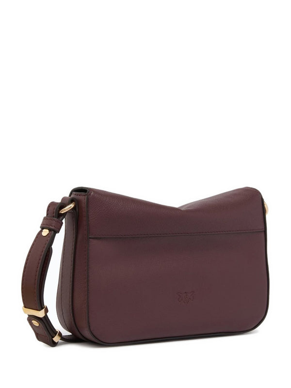 Borsa a Tracolla in Pelle Liscia con Fibbia Logo Love Birds