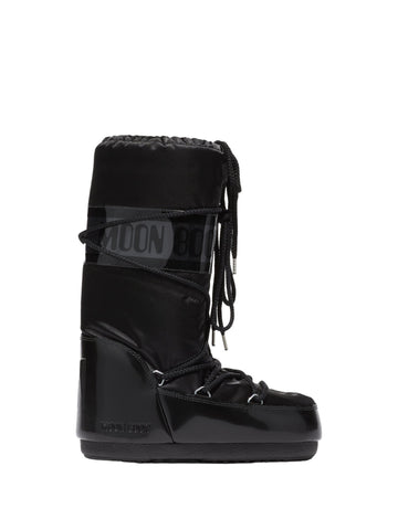 Stivale icon glance nero in raso