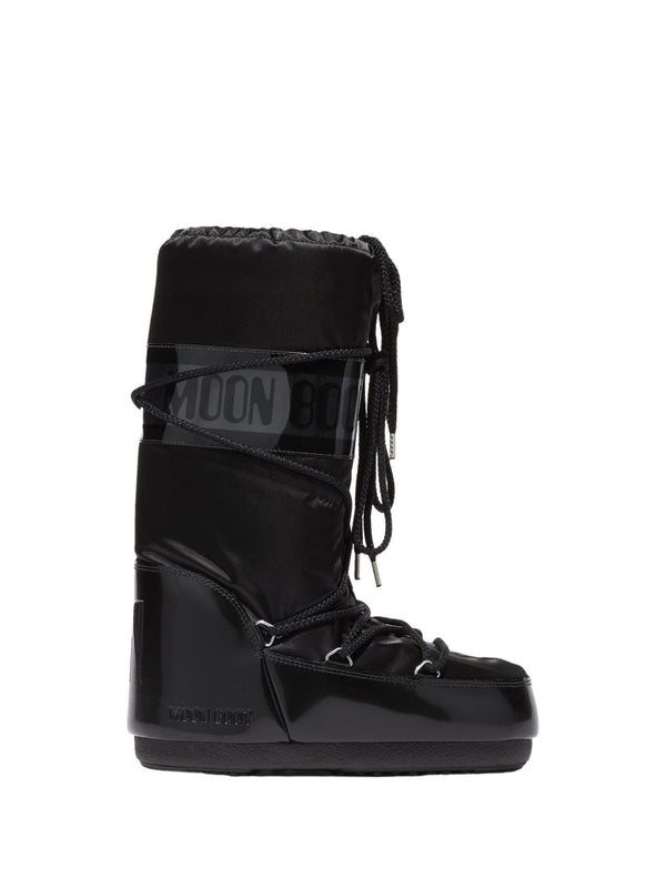 Stivale icon glance nero in raso