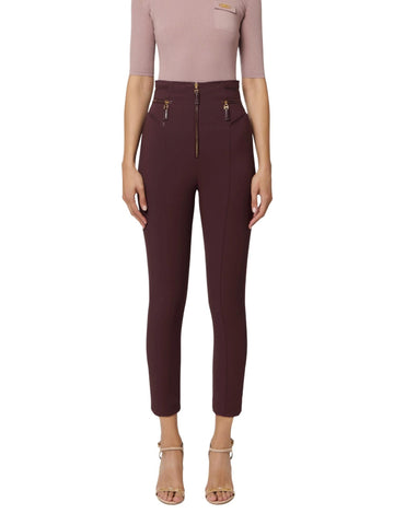 Elisabetta Franchi Pantalone con dettagli zip