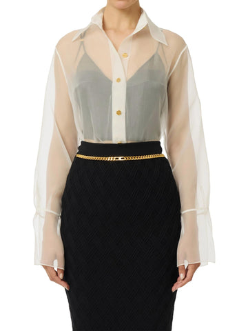 Elisabetta Franchi Camicia in organza di seta