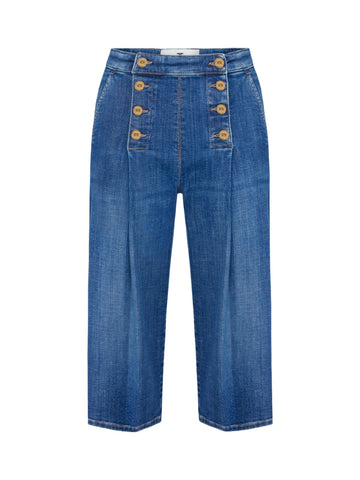 Jeans a zampa con taschini