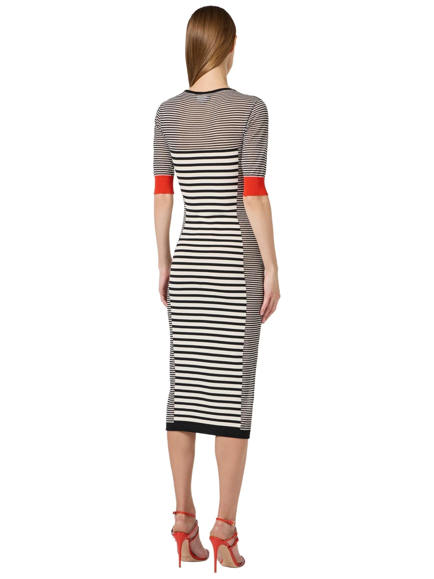Elisabetta Franchi Abito in maglia a righe