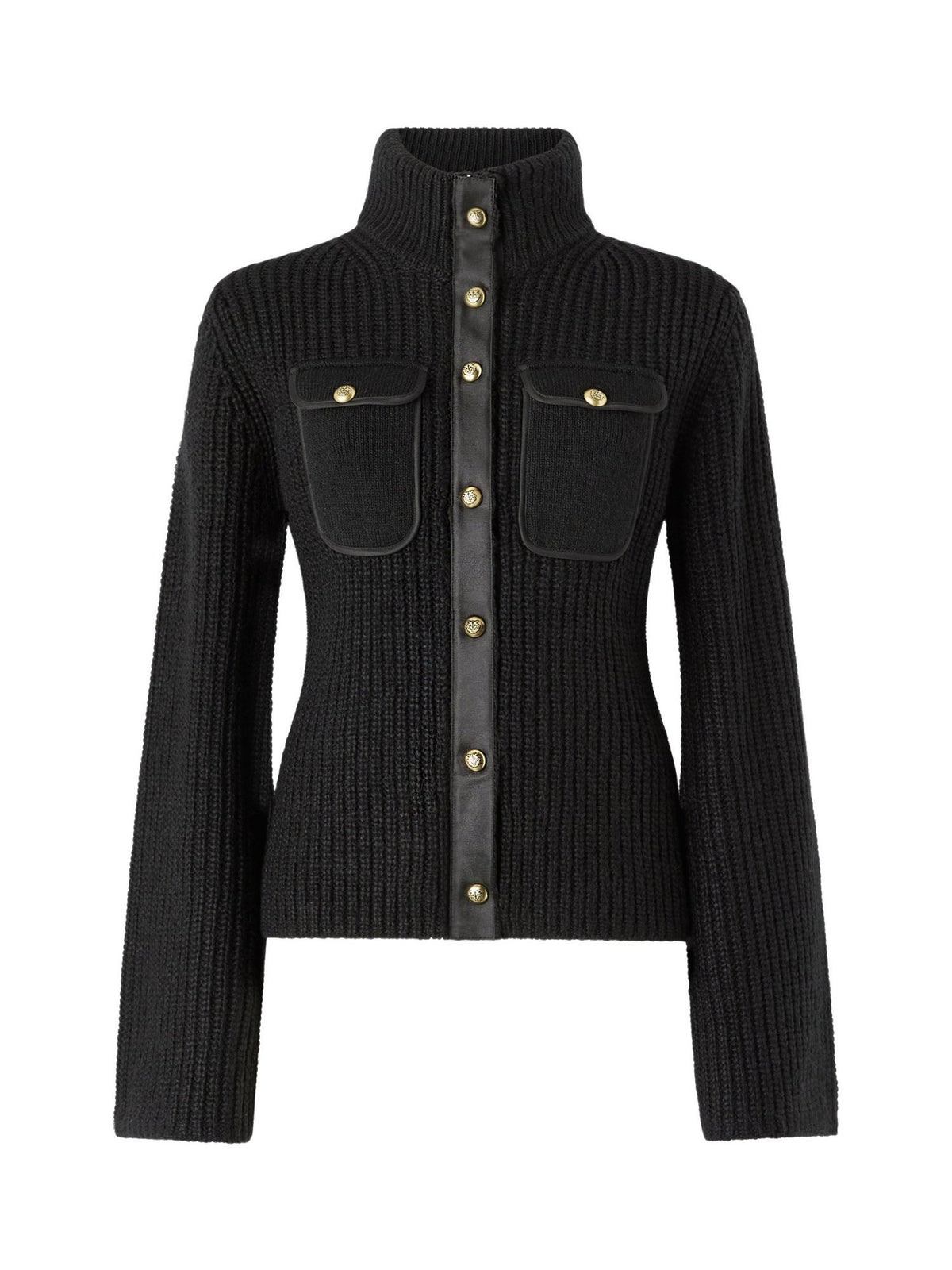 Cardigan a coste con tasche