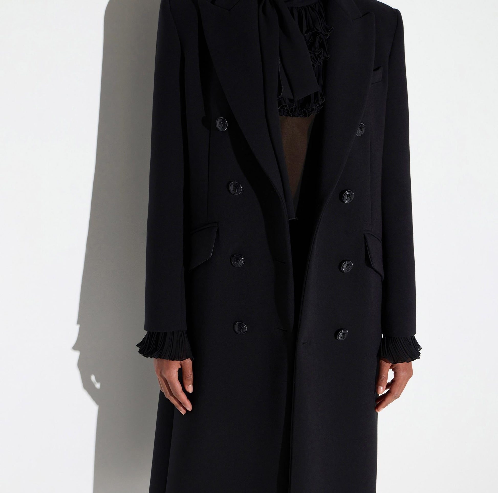 Cappotto in doppio crêpe