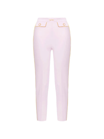 Elisabetta Franchi Pantalone in crepe con piping