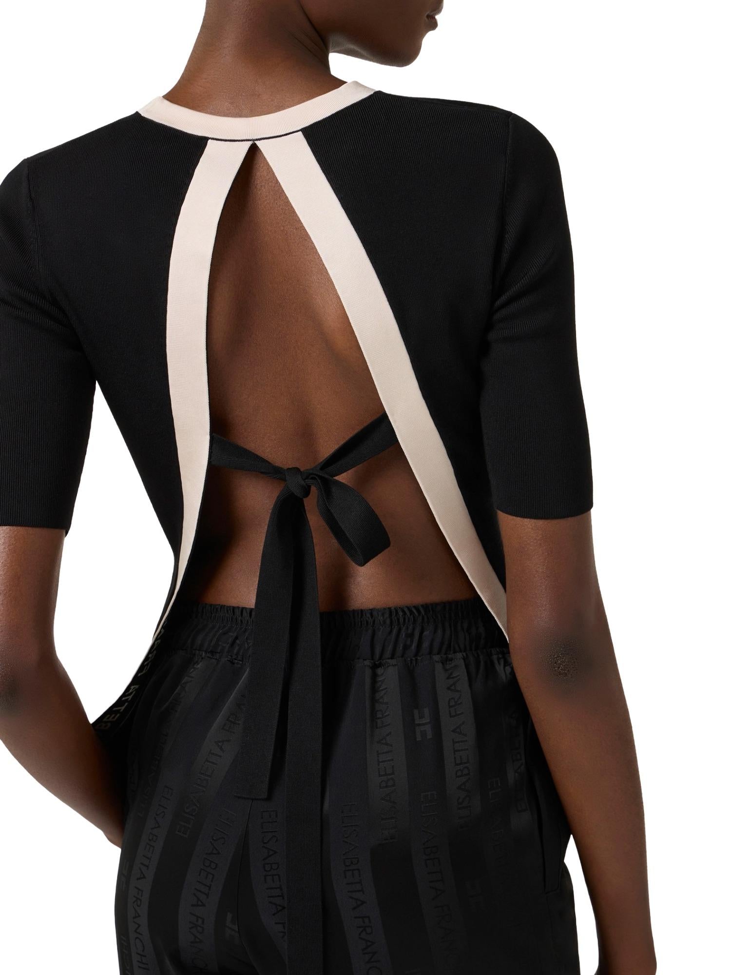 Elisabetta Franchi Maglia con schiena scoperta