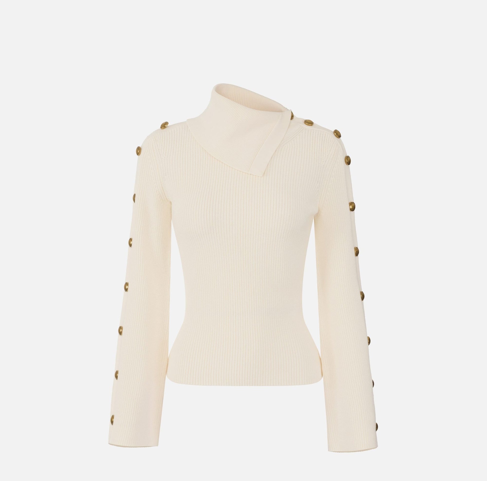 Pullover in maglia con bottoni gioiello