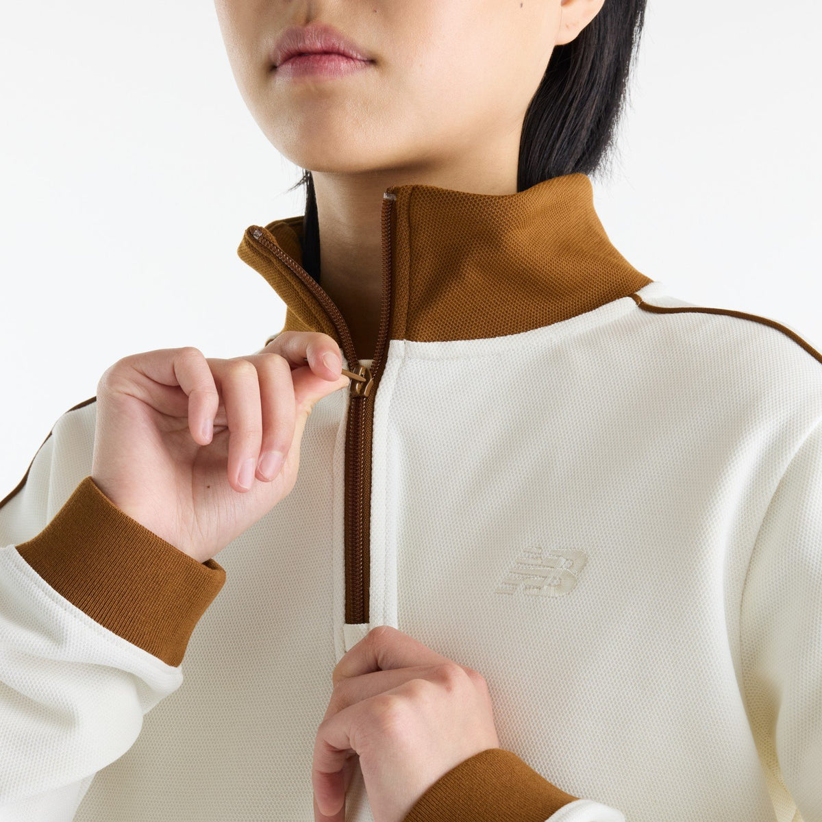 Felpa con zip 1/4 Sport Legacy Pique