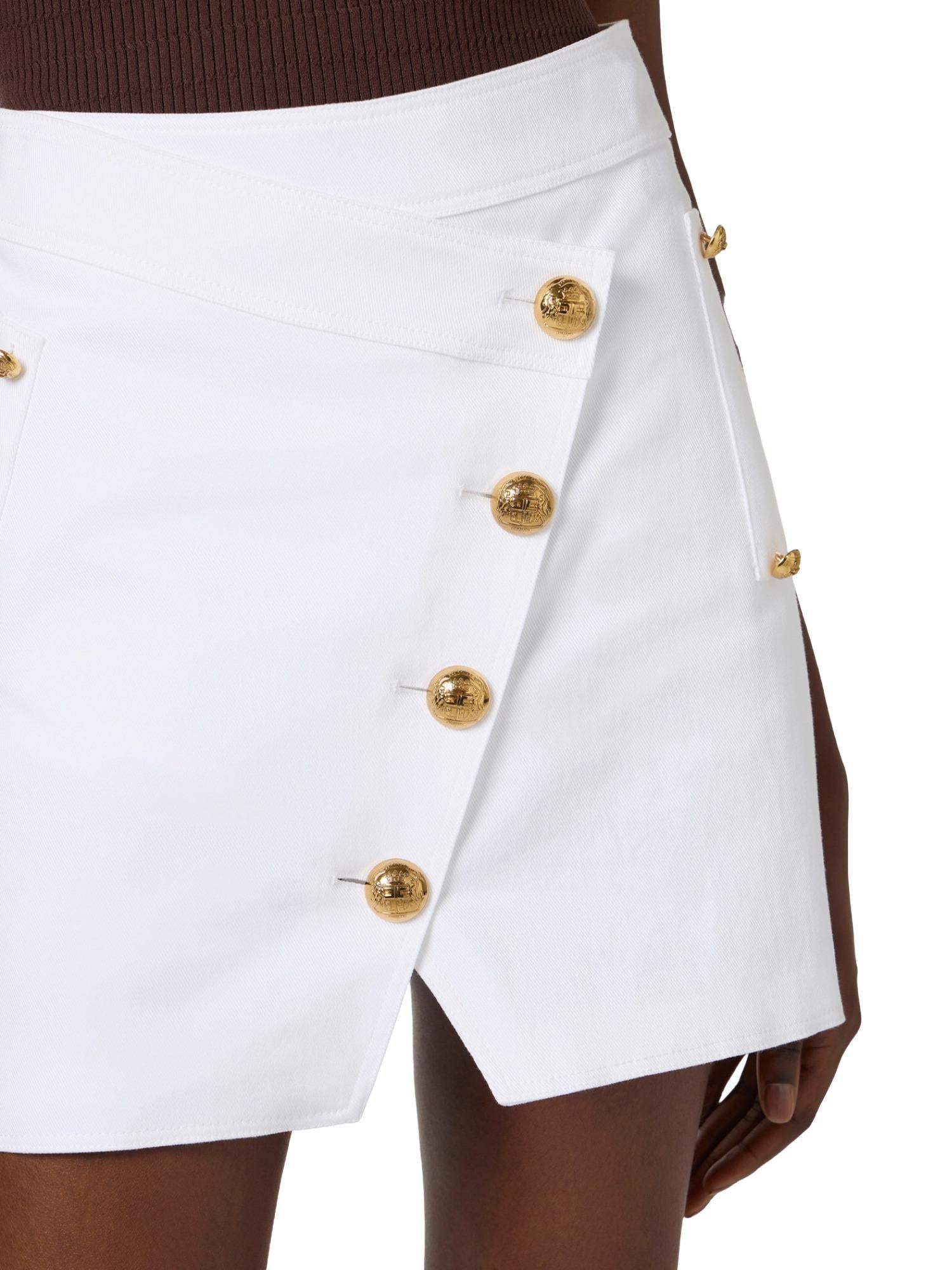 Elisabetta Franchi Gonna con bottoni gioiello