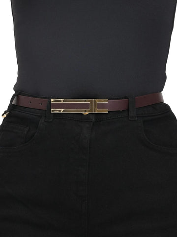 Elisabetta Franchi Cintura con placca logo 1,5 cm