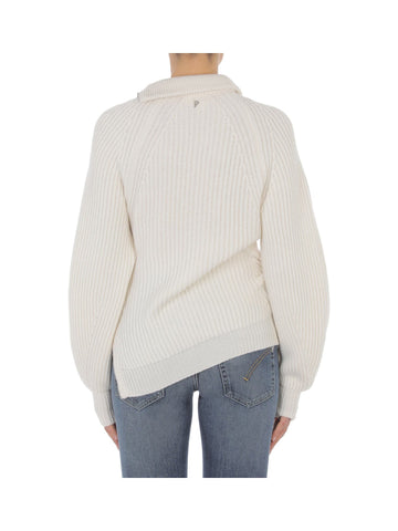 Cardigan Regular con Collo Alto