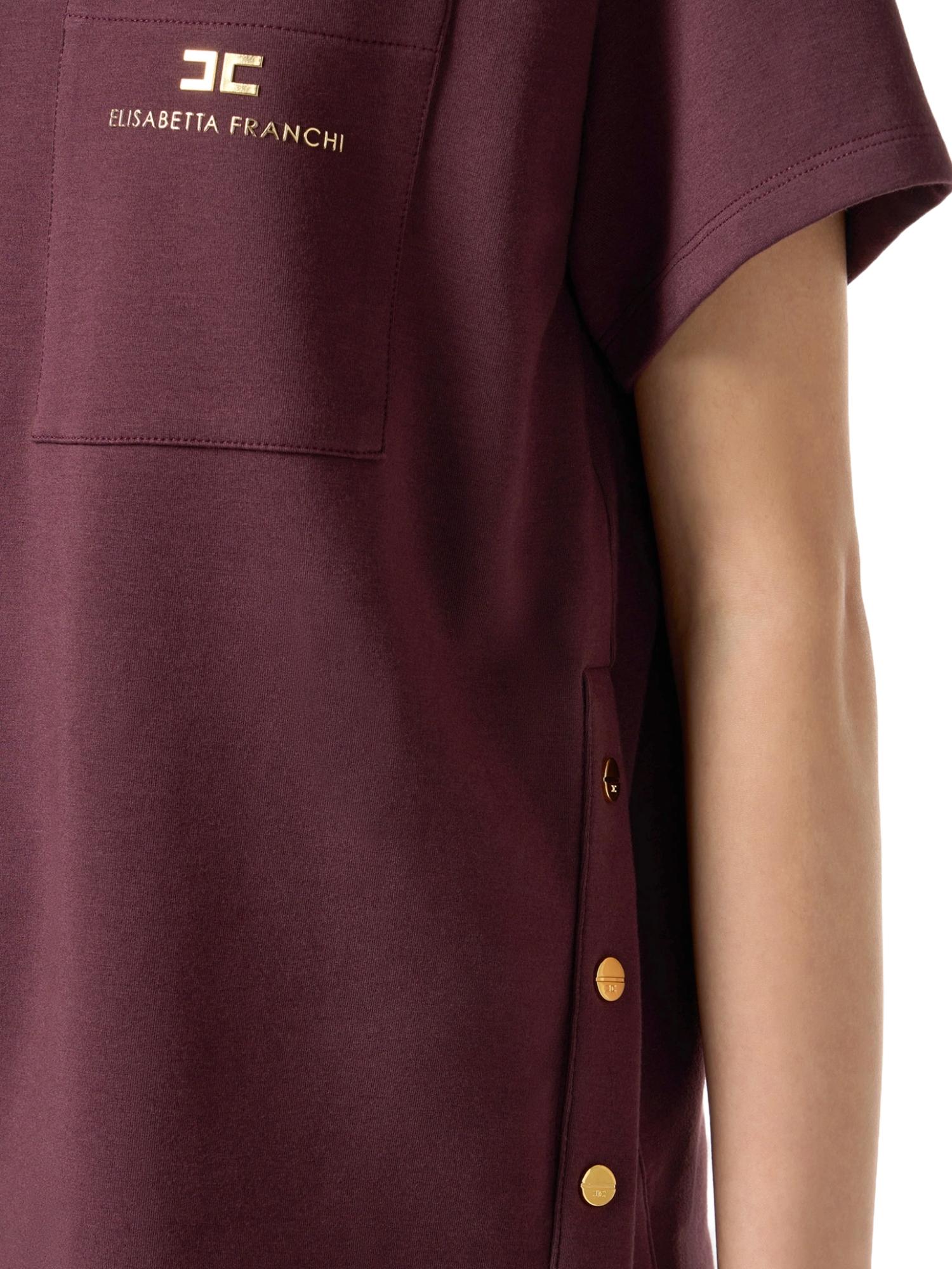Elisabetta Franchi T-shirt con taschino e bottoni