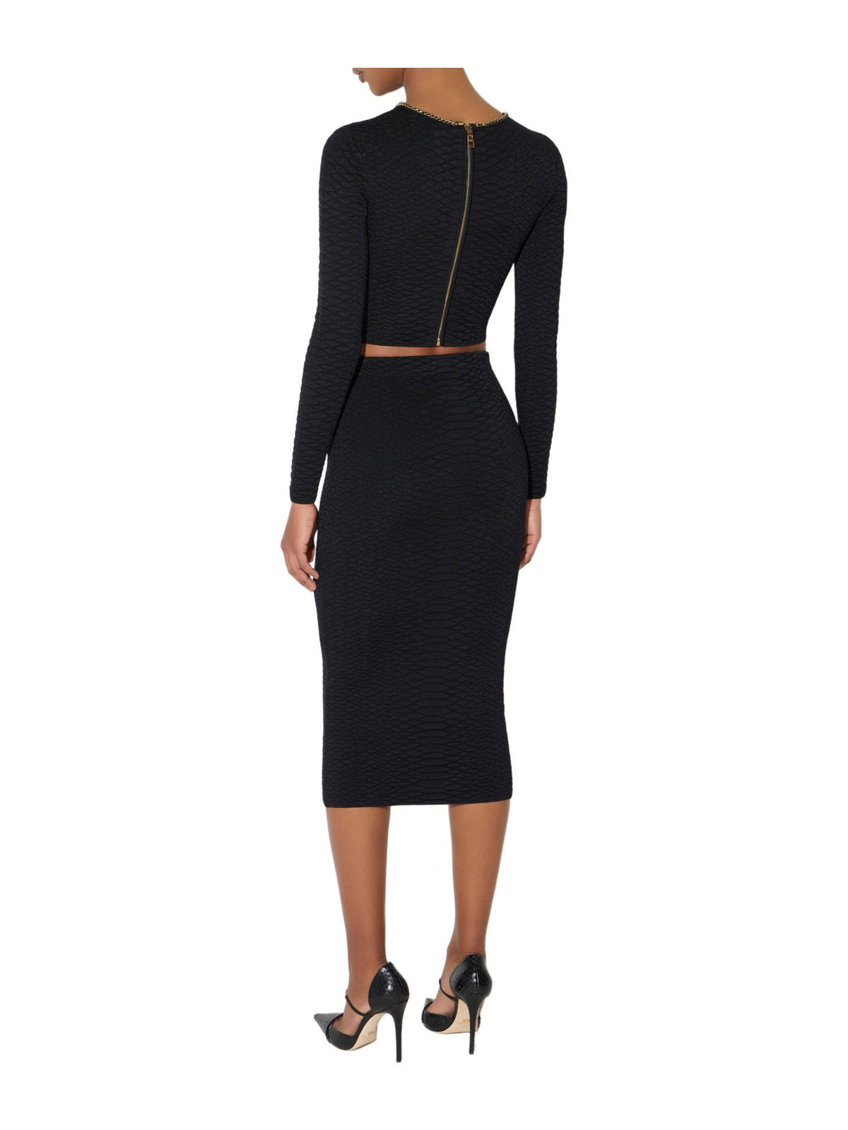 Top in maglia a trama snake