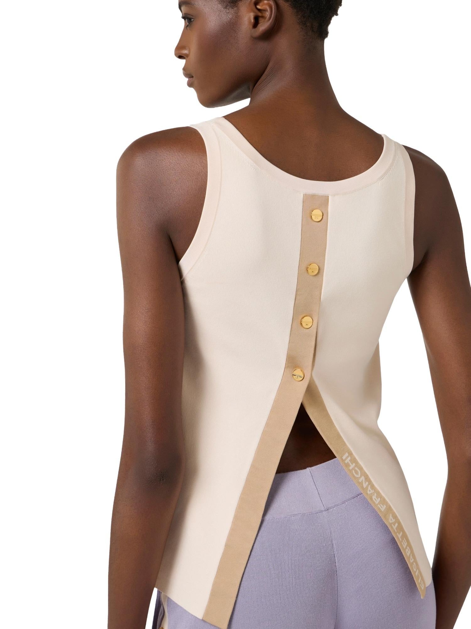 Elisabetta Franchi Canotta con bottoni posteriori