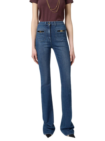 Elisabetta Franchi Jeans con logo gioiello