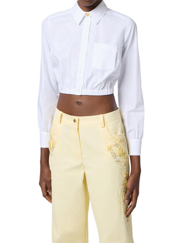 Elisabetta Franchi Camicia crop con taschino