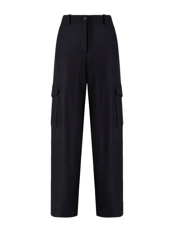 Pantalone Dritto con Tasche Cargo