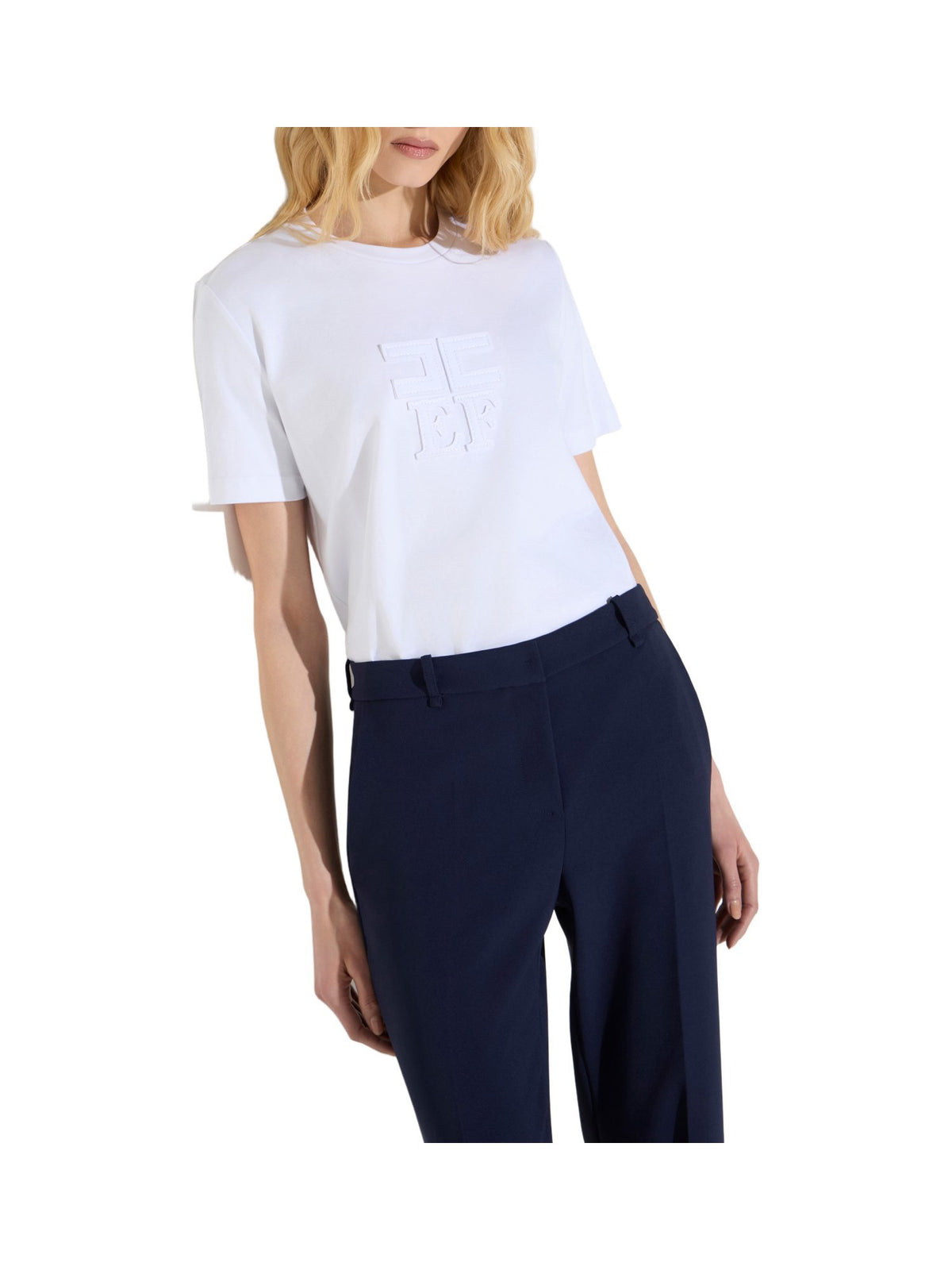 T-shirt in jersey con loghi