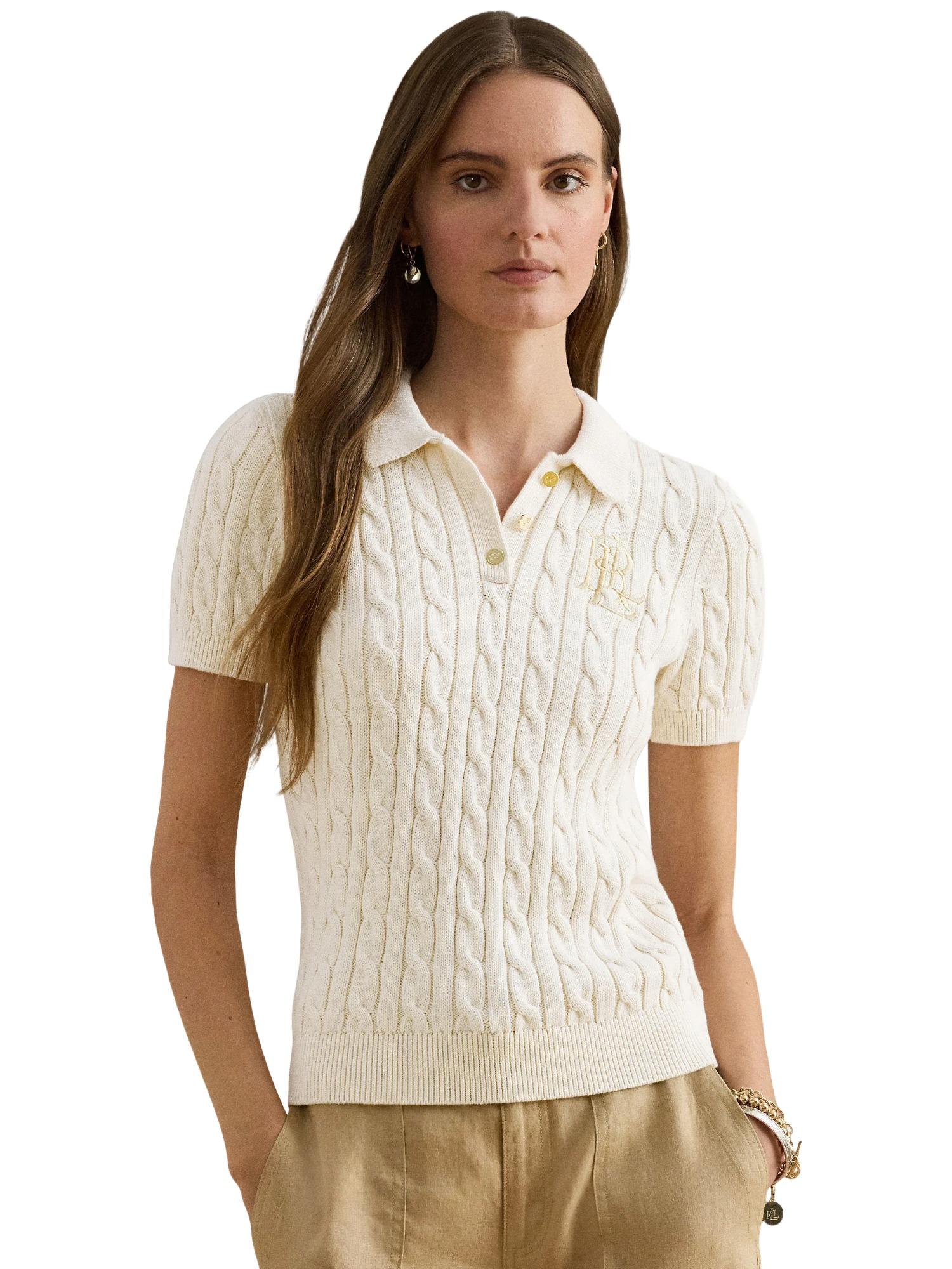 Lauren Ralph Lauren Natrissa poloshirt met kabelpatroon