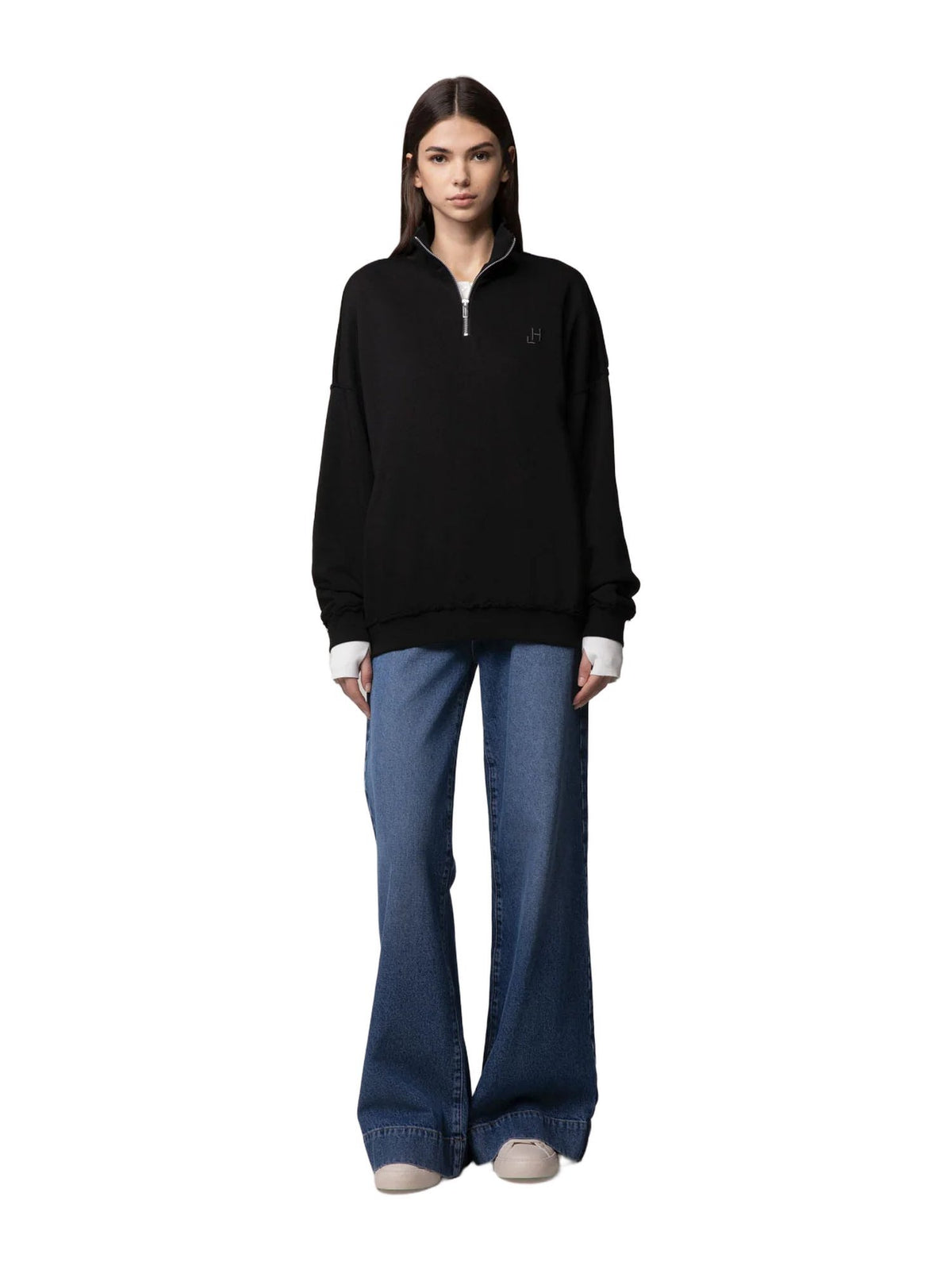 Felpa oversize con cuciture a vista