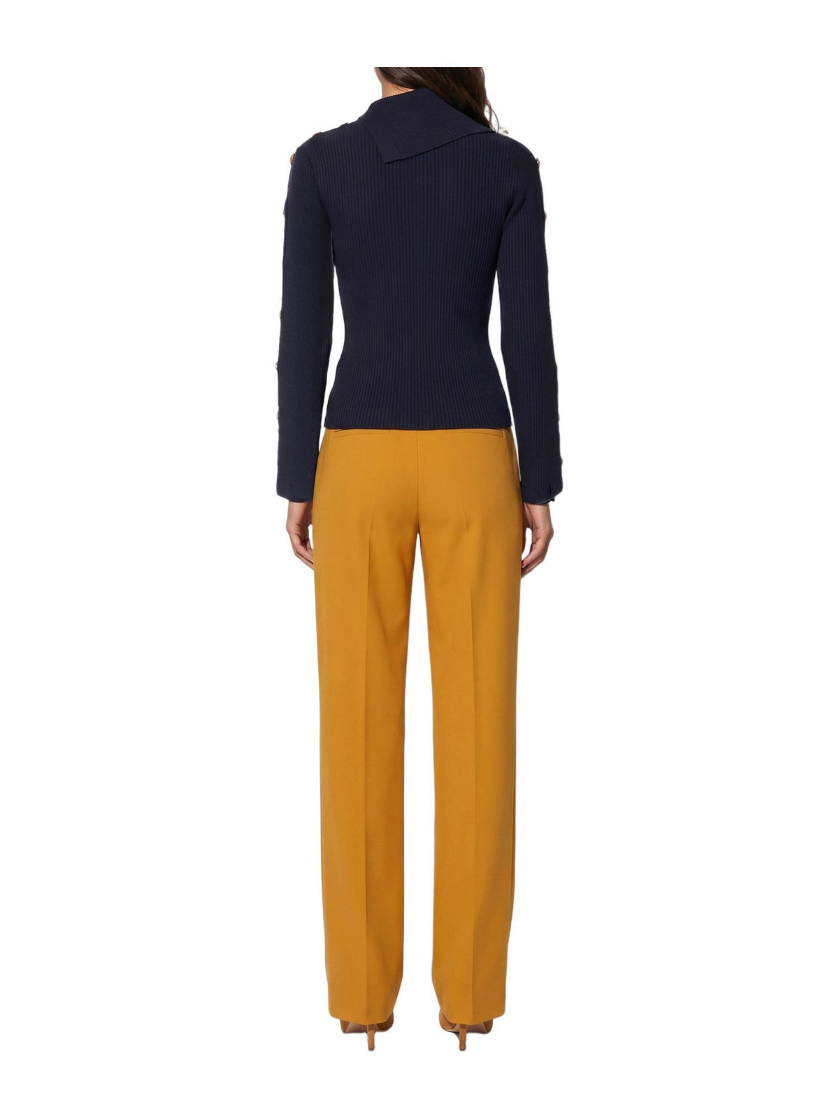 Pullover in maglia con bottoni gioiello