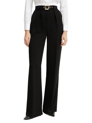 Elisabetta Franchi Pantalone in crepe con cintura