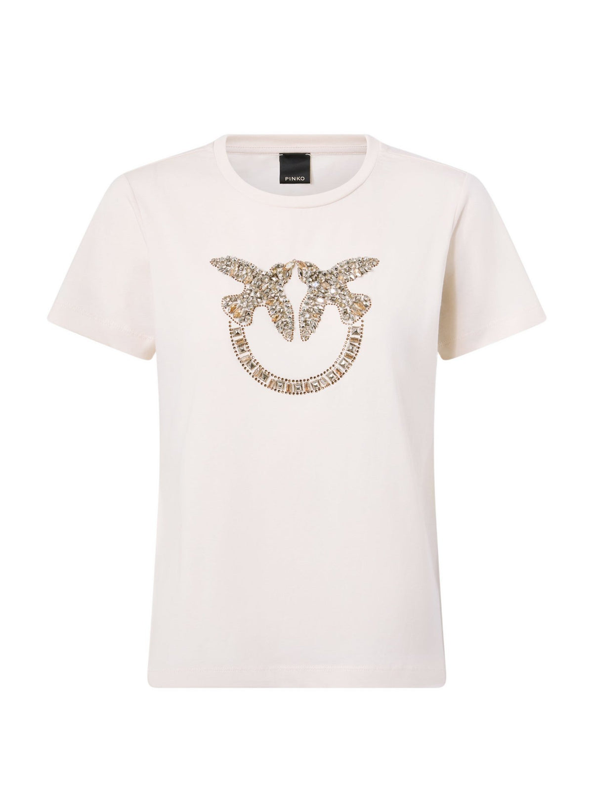 T-shirt con logo Love Birds con gioielli