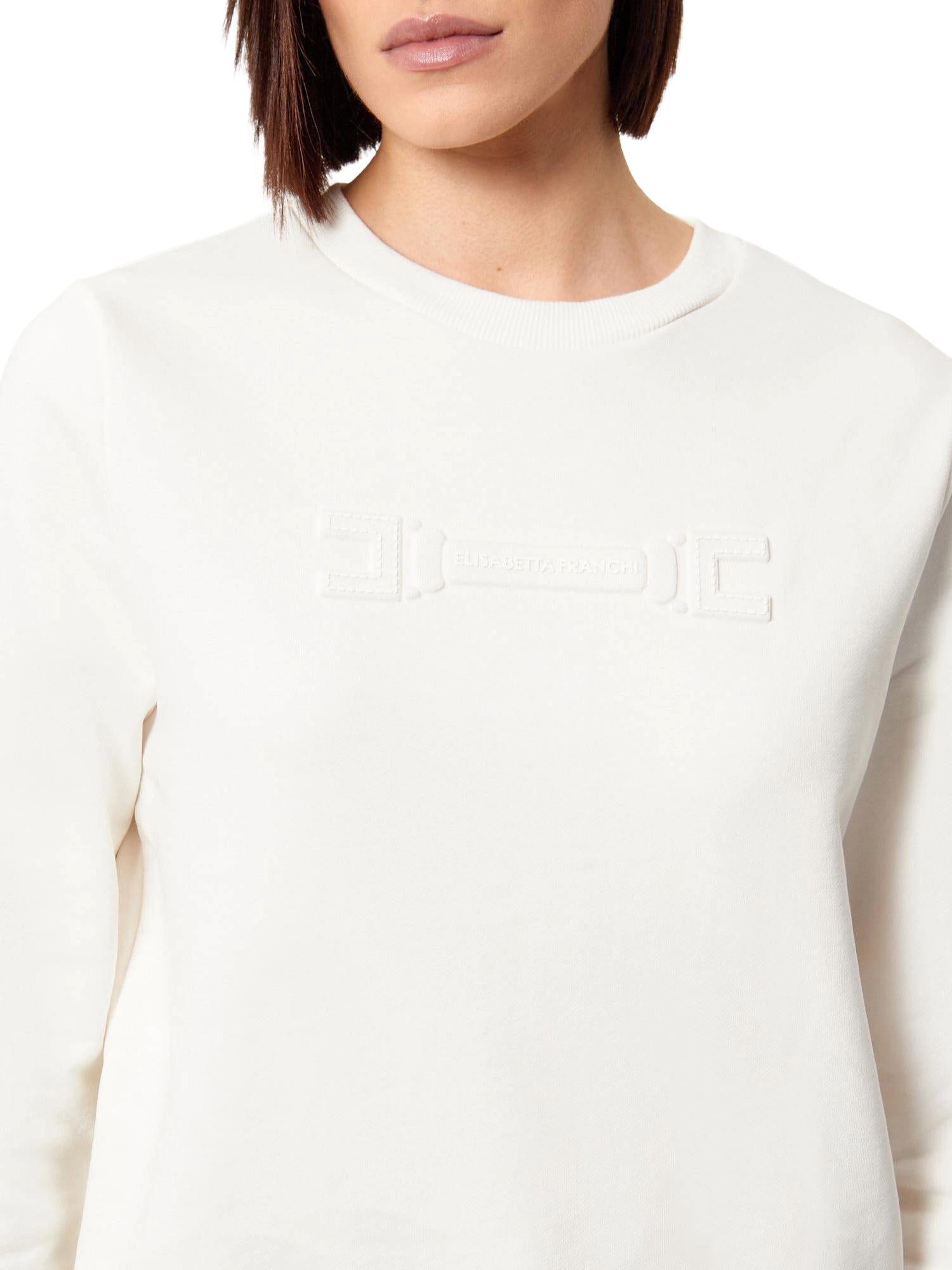 Elisabetta Franchi Felpa con logo in rilievo