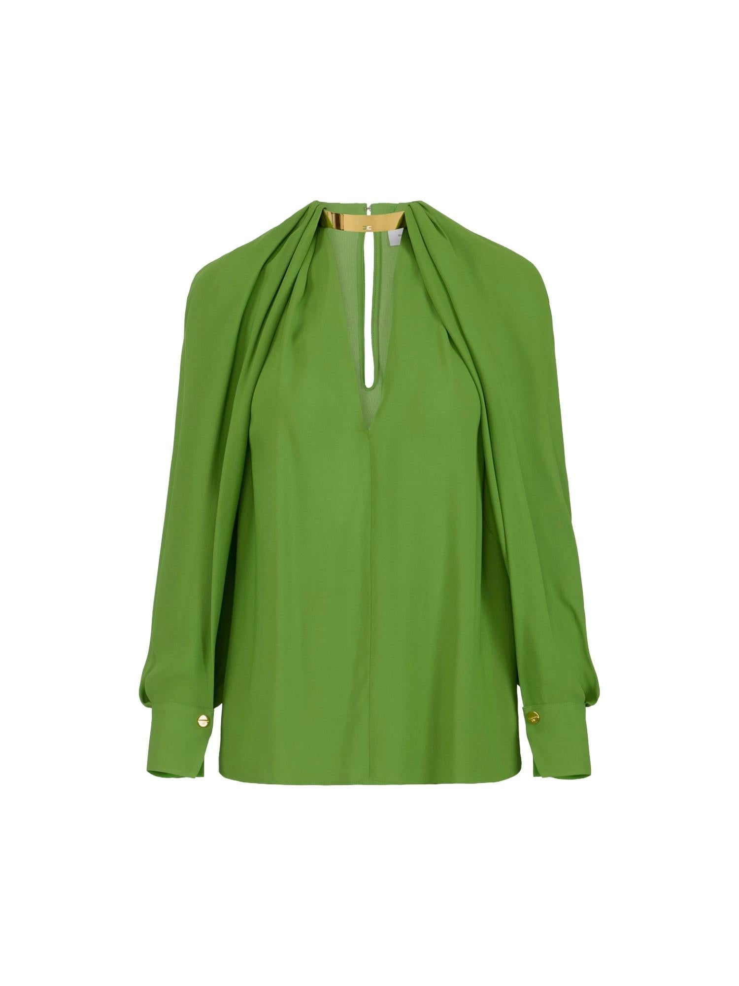 Elisabetta Franchi blouse met sieradenketting