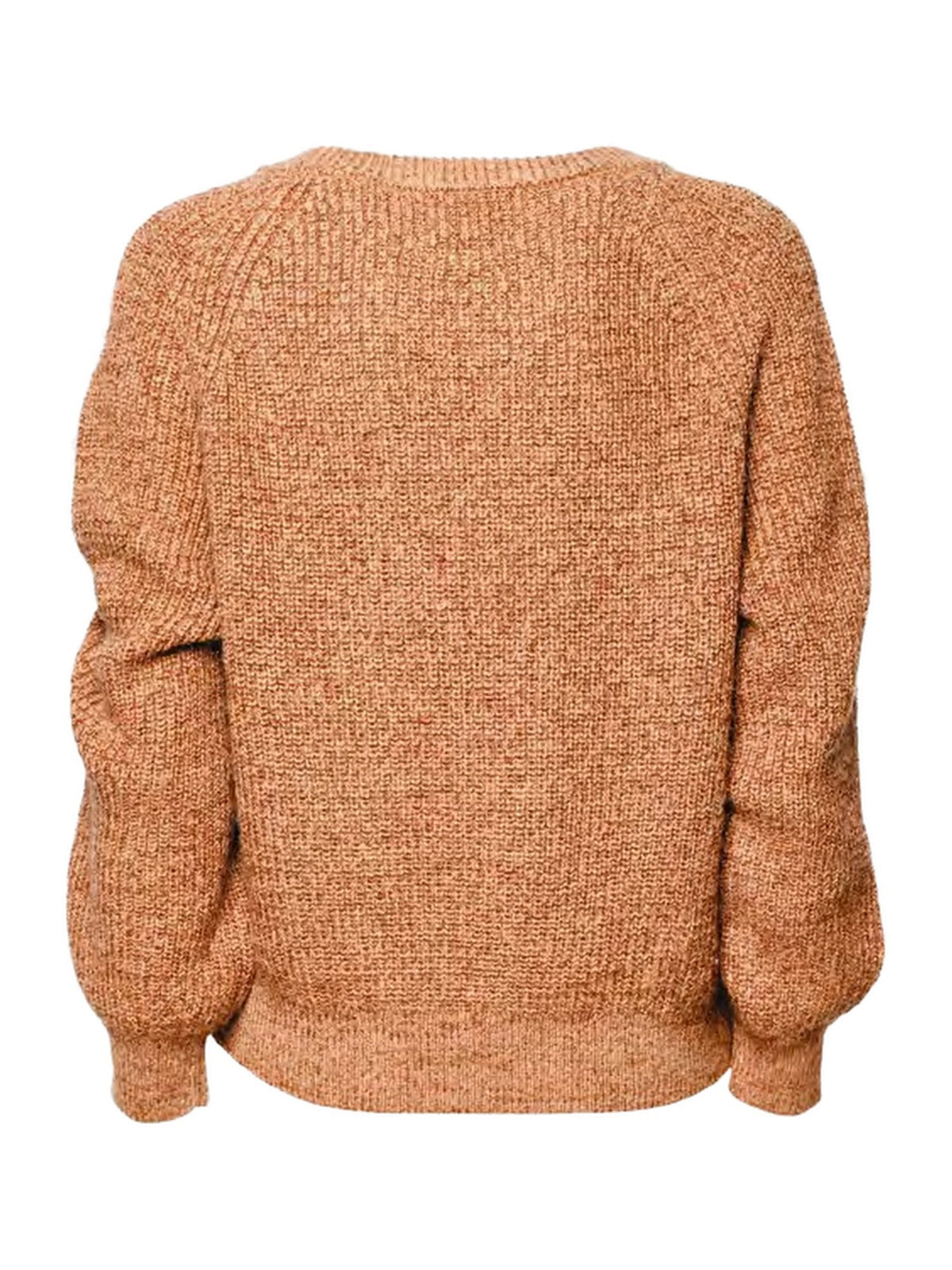 Maglia a Coste con Applicazioni Floreali