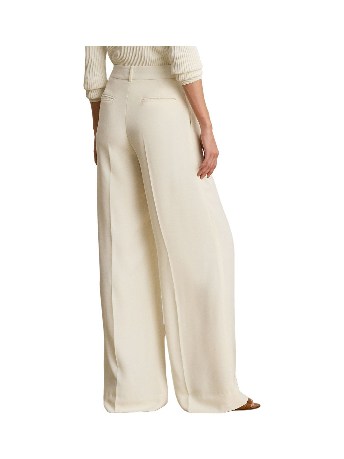 Pantaloni a gamba larga in georgette dolcuppo-face