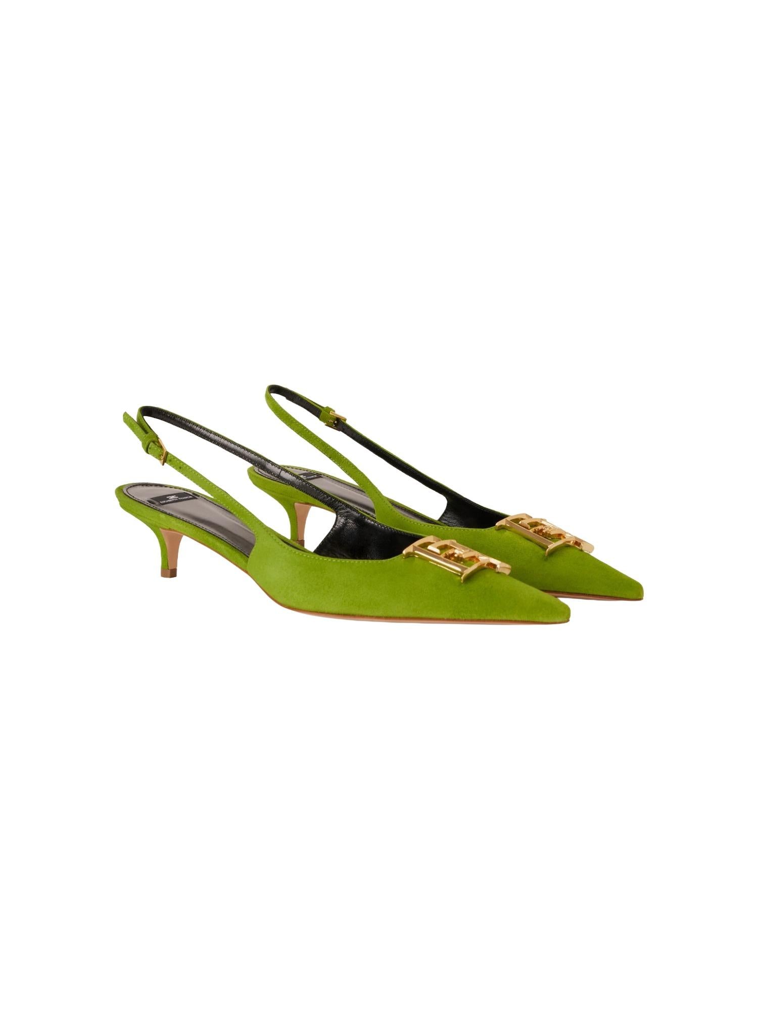 Elisabetta Franchi Slingback in suede 3 cm