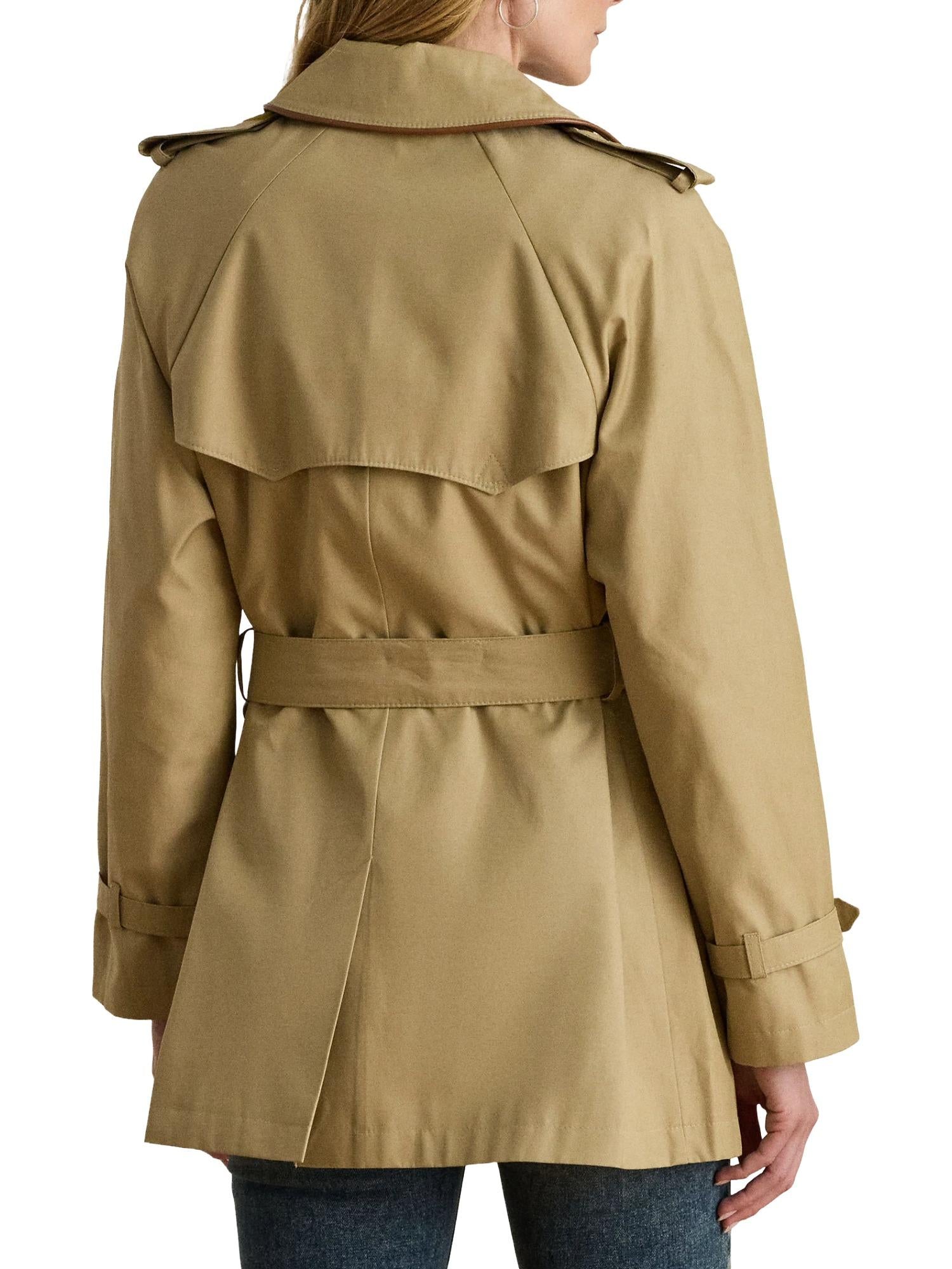 Lauren Ralph Lauren Trench con dettagli in ecopelle
