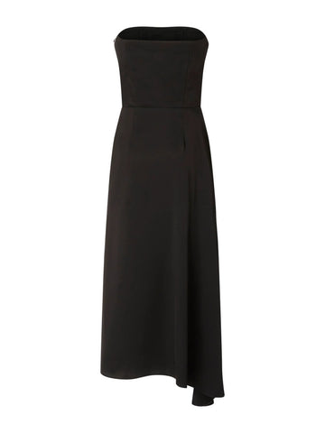 Abito Midi in Satin senza Maniche