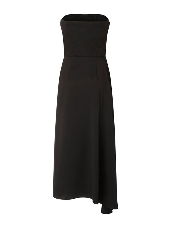 Abito Midi in Satin senza Maniche