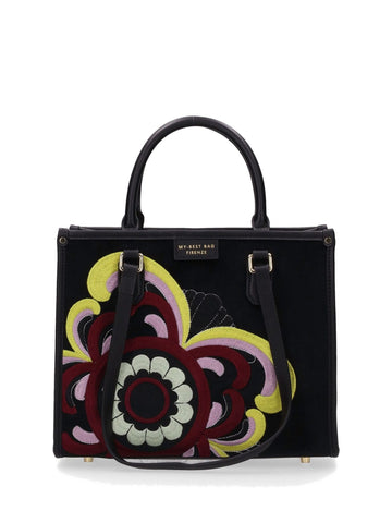 Borsa Tracolla Ricamata con Motivo