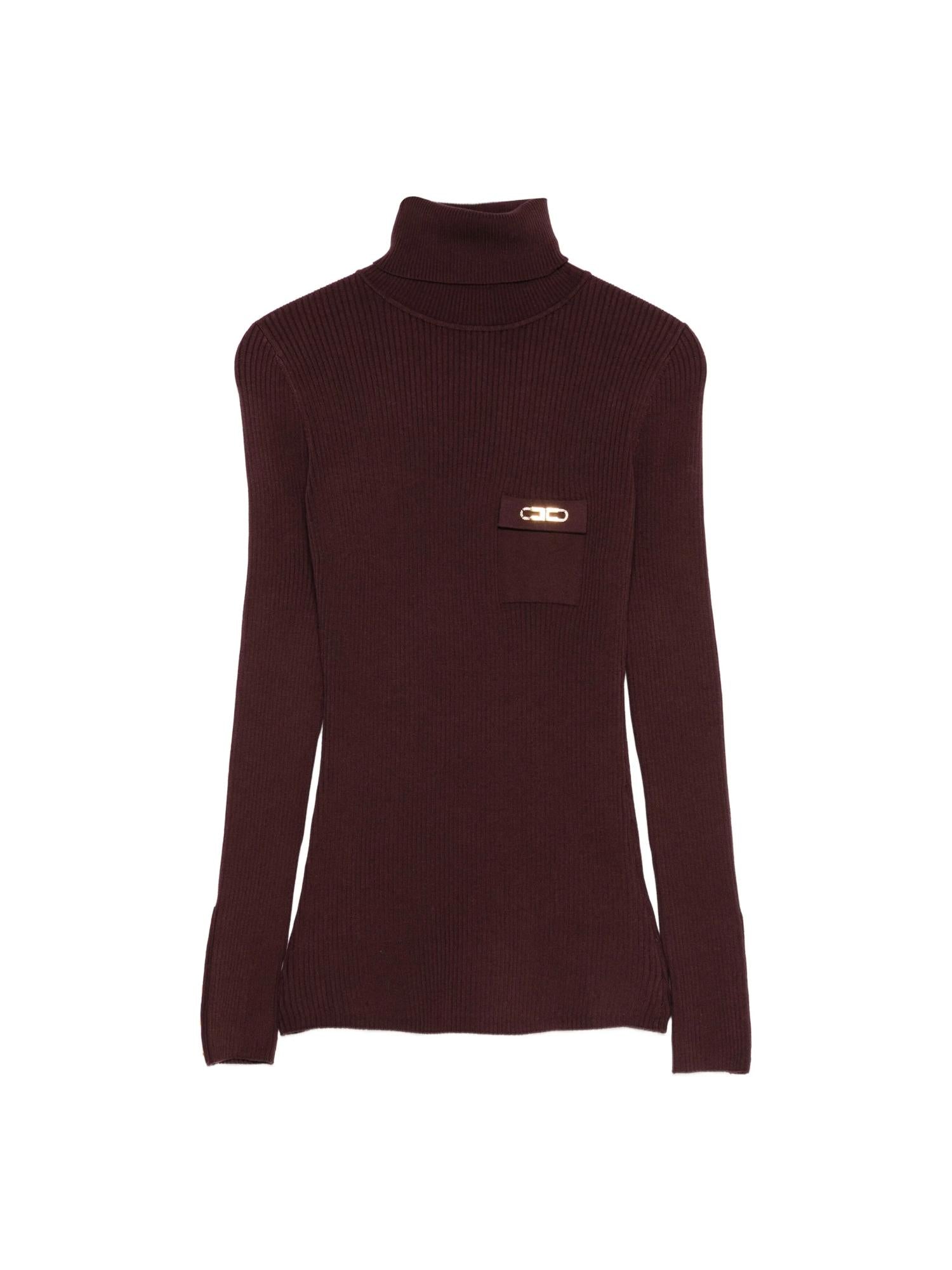 Elisabetta Franchi Maglia a dolcevita con taschino