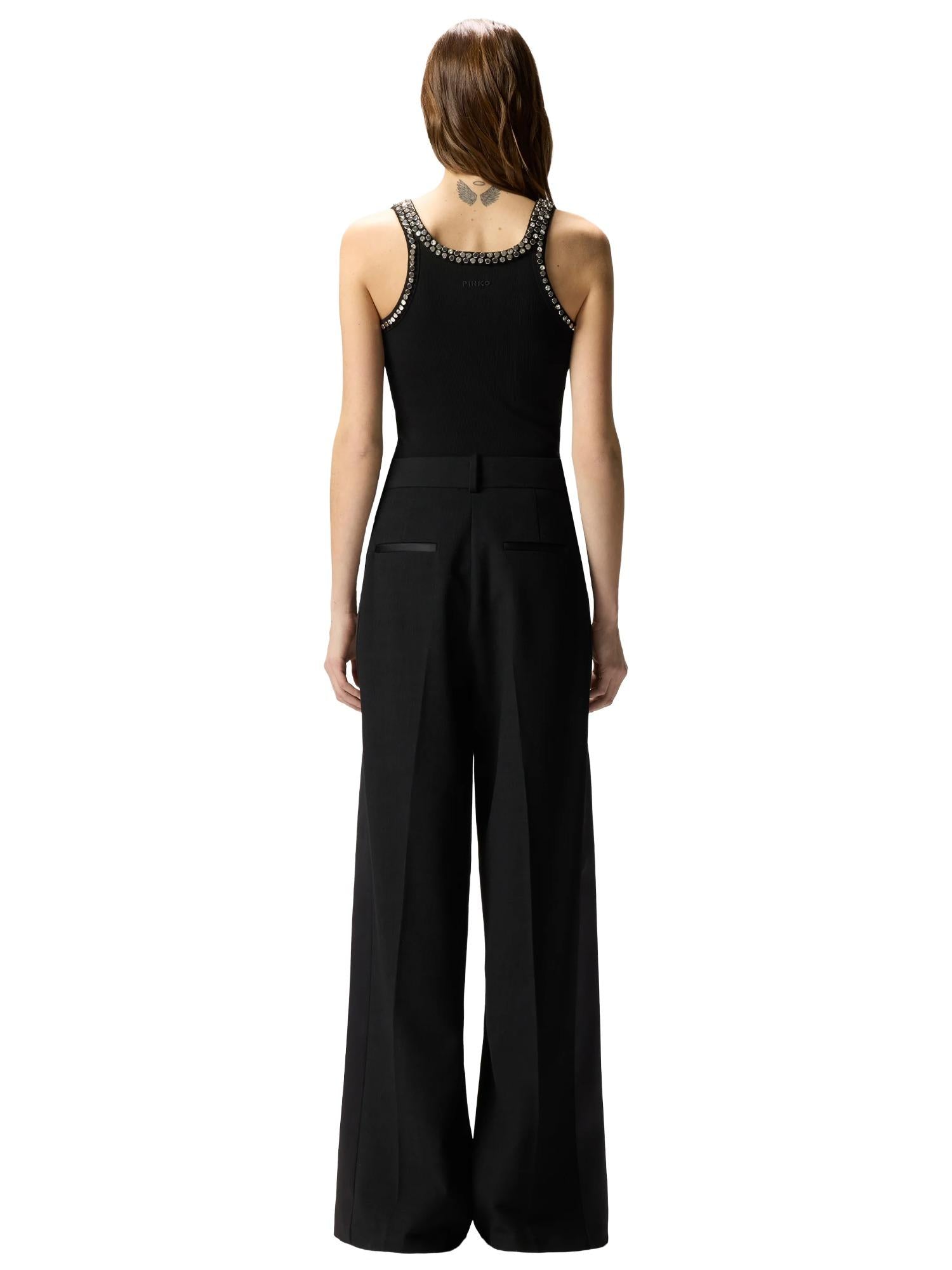 Pinko Canotta con ricami gioiello Coriandoli