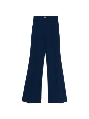 Elisabetta Franchi Pantalone wide con placca logo